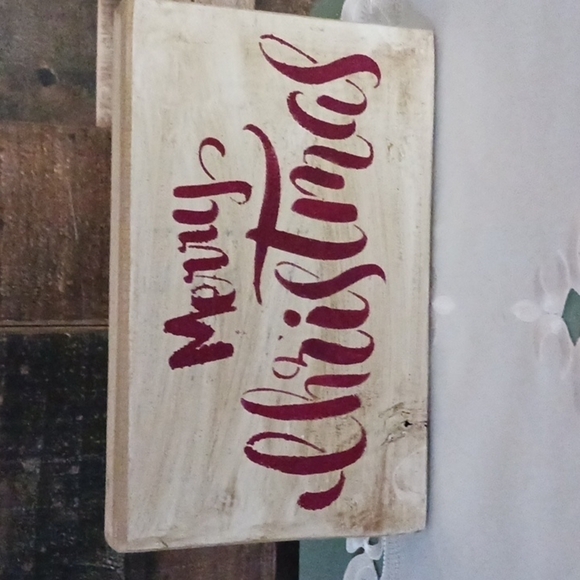 DOUBLESIDED HOLIDAY WOOD DECORATION - Picture 1 of 2